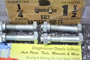 Perno y tuerca de batería 4- 1/4-20 X 1.5", BB-2, Dorman 392-002, stock antiguo nuevo, 4 juegos - Imagen 1 de 2
