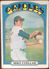 1972 Topps #70 Mike Cuellar Baltimore Orioles