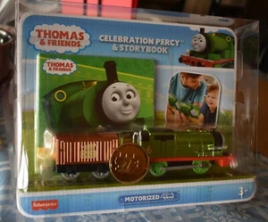 Thomas & Friends Trackmaster CELEBRATION PERCY & STORYBOOK Battery Operated NEW - Picture 1 of 6