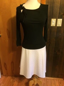 Vintage Set: My Michelle White Skirt And Gap Black Top Med (9-10) - Picture 1 of 10