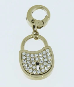 Charm Charms Anhänger von Fossil Schloß mit Strass Farbe gold Edelstahl - Bild 1 von 2