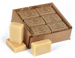 Pure Castile Bar Soap From 100% Organic Fair Trade Sustainable Oils Cold Process - Picture 1 of 20