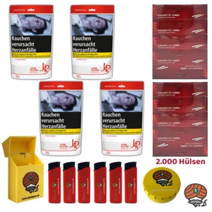 4x JPS John Player Special Volumentabak Zip Bag à 95g, Hülsen, Zubehör