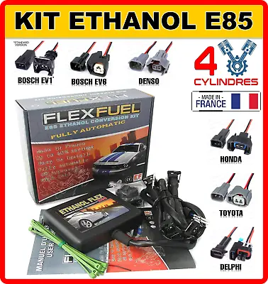 Kit Ethanol E85  4 Cylindres, Flex Fuel Kit, Boitier Bioethanol Made In France • 149.89€