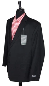 Van Heusen Big & Tall Men Solid Black Polyester Blend sport Coat Size 54R - Picture 1 of 11