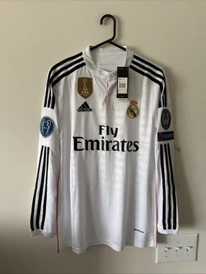 Men’s adidas Chicharito #14 Madrid 2014 UCL Long Sleeve Jersey Sz S - NWT - Image 1 of 4
