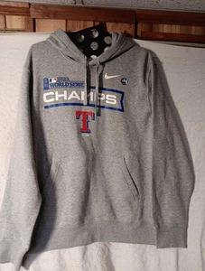Nike Texas Rangers Mens L 2023 World Series Champions Gray Hoodie New NO Tag  - Picture 1 of 11