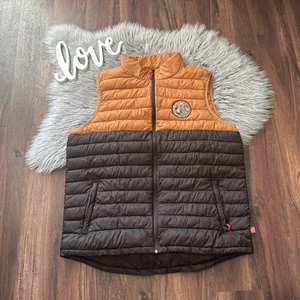 Magellan Shiner Bock Puffer Vest Size 2XL Classic Fit Water Resistant Orange - Picture 1 of 6