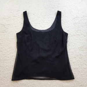 Alex Evenings Tank Top S Sheer Overlay Black Whimsigoth Fairy Grunge Whimsy - Picture 1 of 9
