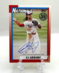2025 Topps Series 1 CJ Abrams 1990 Topps Baseball On-Card Auto #90A-CA - Picture 1 of 2