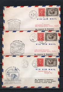 Canada - First Flight Covers(7) VF, CDS cancels, CV $225 (stamps, 2024), desc. - Picture 1 of 6