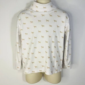 Little English Labrador dog turtle neck shirt Size 4 Boys White - Picture 1 of 2