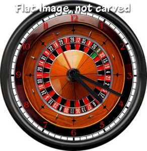 Flaches Bild nicht 3D Roulette Rad Casino Gaming Schild Geschenk Wanduhr #688 - Bild 1 von 1