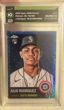 2022 topps platinum anniversary julio Rodriguez RC Blue Mini Diamond 191/199