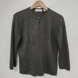 KIM ROGERS Women's Green Acrylic Long Sleeve Cardigan Size M - Picture 1 of 7
