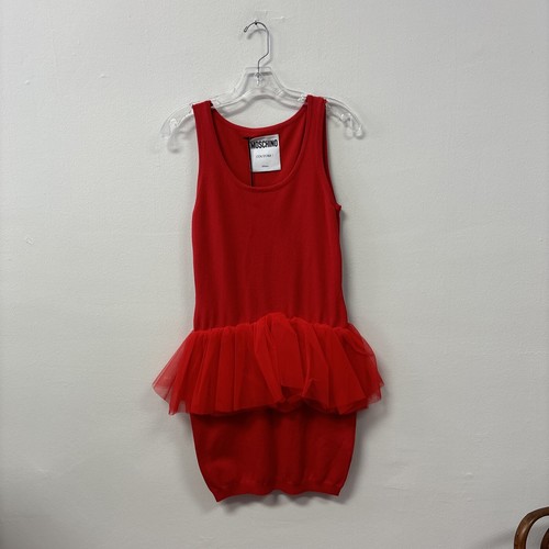 Abito TuTu rosso MOSCHINO COUTURE nuovo con etichetta taglia 42 orig $995.