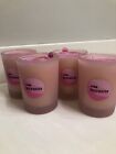 VICTORIA'S SECRET PINK ROSEWATER CANDLE-LOT OF 4 SINGLE WICK-6.3 OZ-NEW