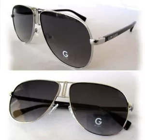 NWT GUESS GG2148 Mens Sunglasses Silver/Purple +Guess Pouch $80 - Picture 1 of 10