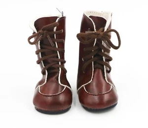 Braune Schnürstiefel für 18" American Girl Puppenschuhe - Bild 1 von 6