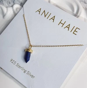 Ania Haie Lapis Point Pendant Necklace | 14ct Gold Plated Silver | RRP £65 - Picture 1 of 4