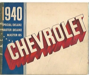 Original 1940 Chevrolet Deluxe Sales Brochure 40 Chevy Special Master 85 - Picture 1 of 3