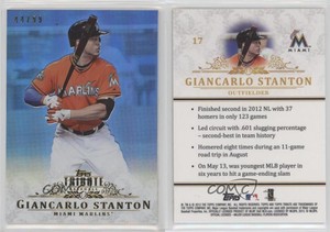 2013 Topps Tribute Blue /99 Giancarlo Stanton #17