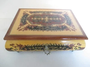 Reuge Isola of Capri Wood Inlaided Swiss Musck Jewelry Box - Picture 1 of 4
