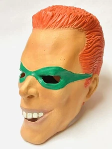 Batman Forever Riddler 1995 DC Comics Latex Mask Head Rubies #3053 Jim Carrey - Picture 1 of 12