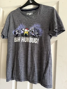Next, Older Children/ Adults Grey, Despicable Me, Bah Humbag, X-Mas T-Shirt, XS - Picture 1 of 3