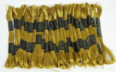 Anchor Threads Metallic Hand Embroidered Cotton Thread Skeins Light Golden 25 Pc - Image 1 of 3