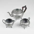Teekanne - Set - Zinn - Civic Pewter - Hand Hammered in England - Vintage