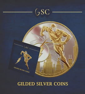 2022 Silver The Flash Niue 1Oz Ag .999 24k Gilded Coin Edition