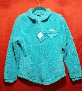 Columbia Womens Full Zip Fleece Jacket Sz Med Msrp $80.00 NWT Pic 2 True Blue - Picture 1 of 4