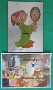 Blancanieves Los Siete Enanitos y Dopey Postal Walt Disney Lámina Metálica Arte 6"X4" - Imagen 1 de 18