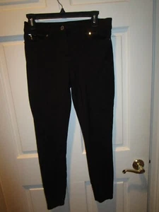 Pantalones White House Black Market para mujer negros ajustados al tobillo elásticos talla 2R - Imagen 1 de 7
