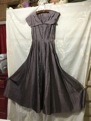Vestido vintage Eastern Star Initiation gris años 50 casero #8 Foto 1 de 4
