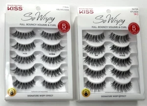 2x KISS Lash SO WISPY Full Bouncy Volume Curl 77846 & 56728 - Picture 1 of 11