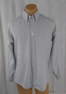 Camicia uomo LL Bean 16 34 bianca blu abbottonata business 100 cotone colletto - Foto 1 di 10