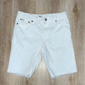 Polo Ralph Lauren White Minimally Distressed Denim Shorts Boys XL 18/20 - Picture 1 of 11