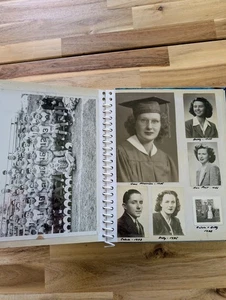 Vintage Picture Album From 1940's B&W, Lots Of photos, Family, Sports, School - Picture 1 of 13
