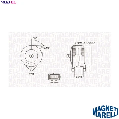 ALTERNATOR 063731857010 FOR FORD TRANSIT/CONNECT FOCUS/Turnier/Clipper 1.8L 4cyl - Image 1 of 4
