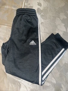 Adidas Girls Size 8 Adidas dark Grey And White Track Pants With Pockets! - Picture 1 of 4