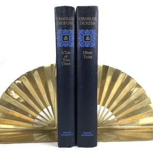 Charles Dickens: Tale of Two Cities & Oliver Twist LOT x 2 HC Library Decor Blue - Picture 1 of 9