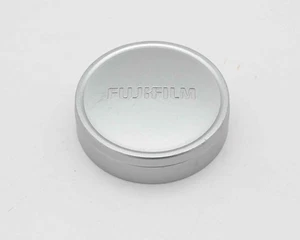 Genuine Fuji Fujifilm Silver Metal Slip-On Front Lens Cap X10 X20 X30 (#18867) - Picture 1 of 2