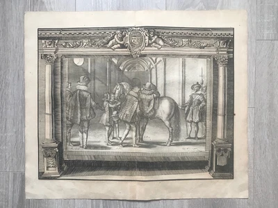 Pluvinel - Crispijn de Passe II (1597-1670) - Kupferstich Reitsport 1668 Fig. 16 - Bild 1 von 4