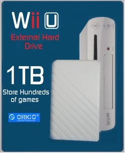 Disco duro externo portátil USB 3.0 de 1 TB para Nintendo Wii U Store cientos de Ga - Imagen 1 de 6