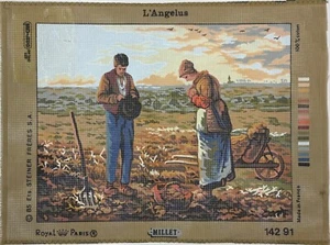 Royal Paris Jean-Francois Millet L' ANGELUS Needlepoint Canvas 14.5x18.75 14291 - Picture 1 of 2