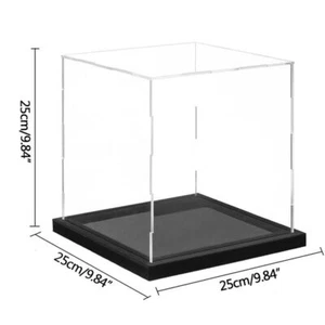 Acrylic Cube Display Stand Square Box Perspex Tray Case Shop Holder 25CM - Picture 1 of 12