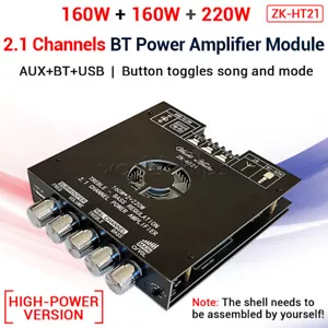 ZK-HT21 2.1 Channel TDA7498E Bluetooth Digital Amplifier Module 160WX2+220W New - Picture 1 of 20