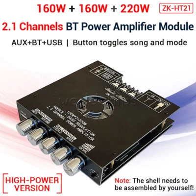 Modulo amplificatore digitale Bluetooth ZK-HT21 2.1 canali TDA7498E 160WX2+220W nuovo - Immagine 1 di 4